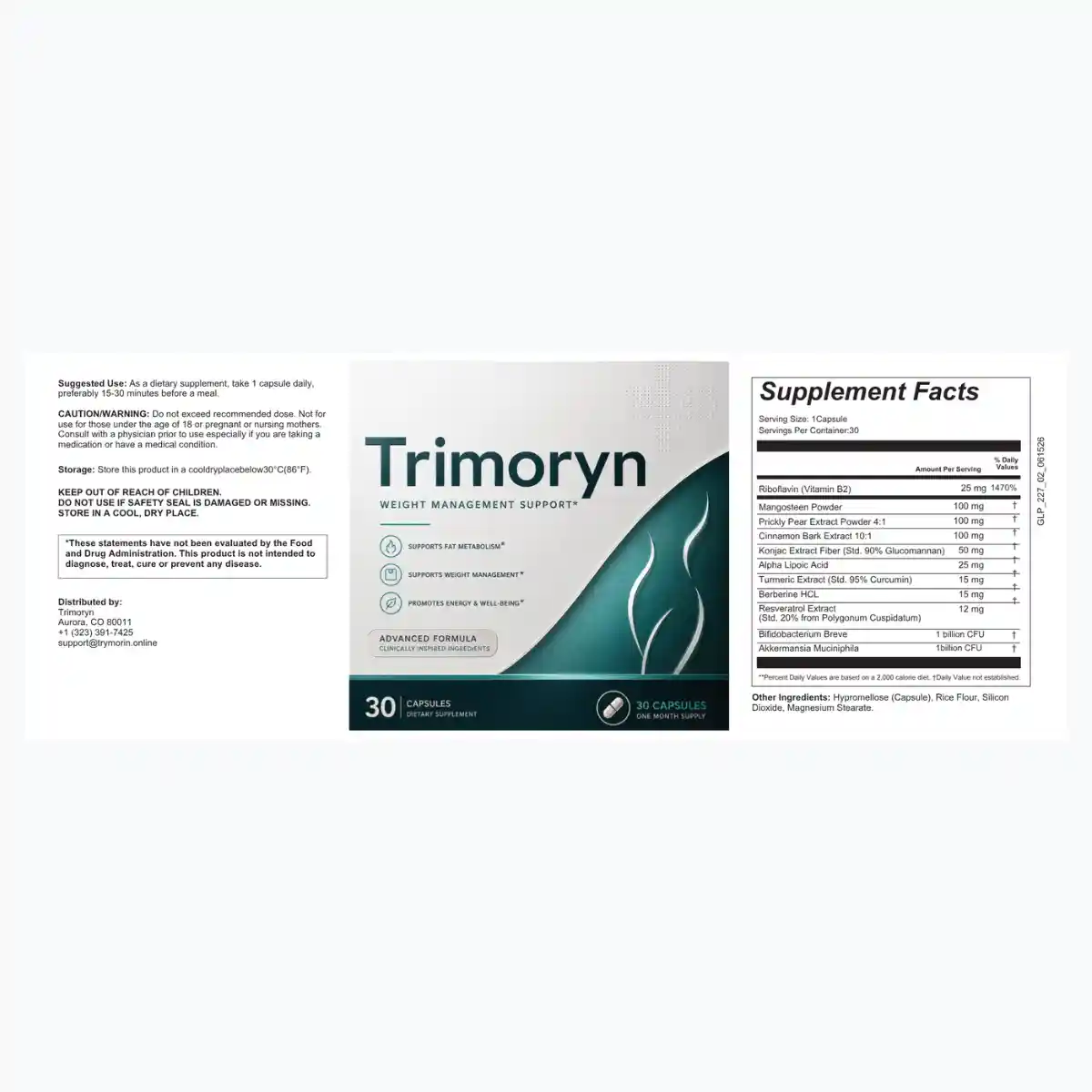 Trimoryn Supplement Facts